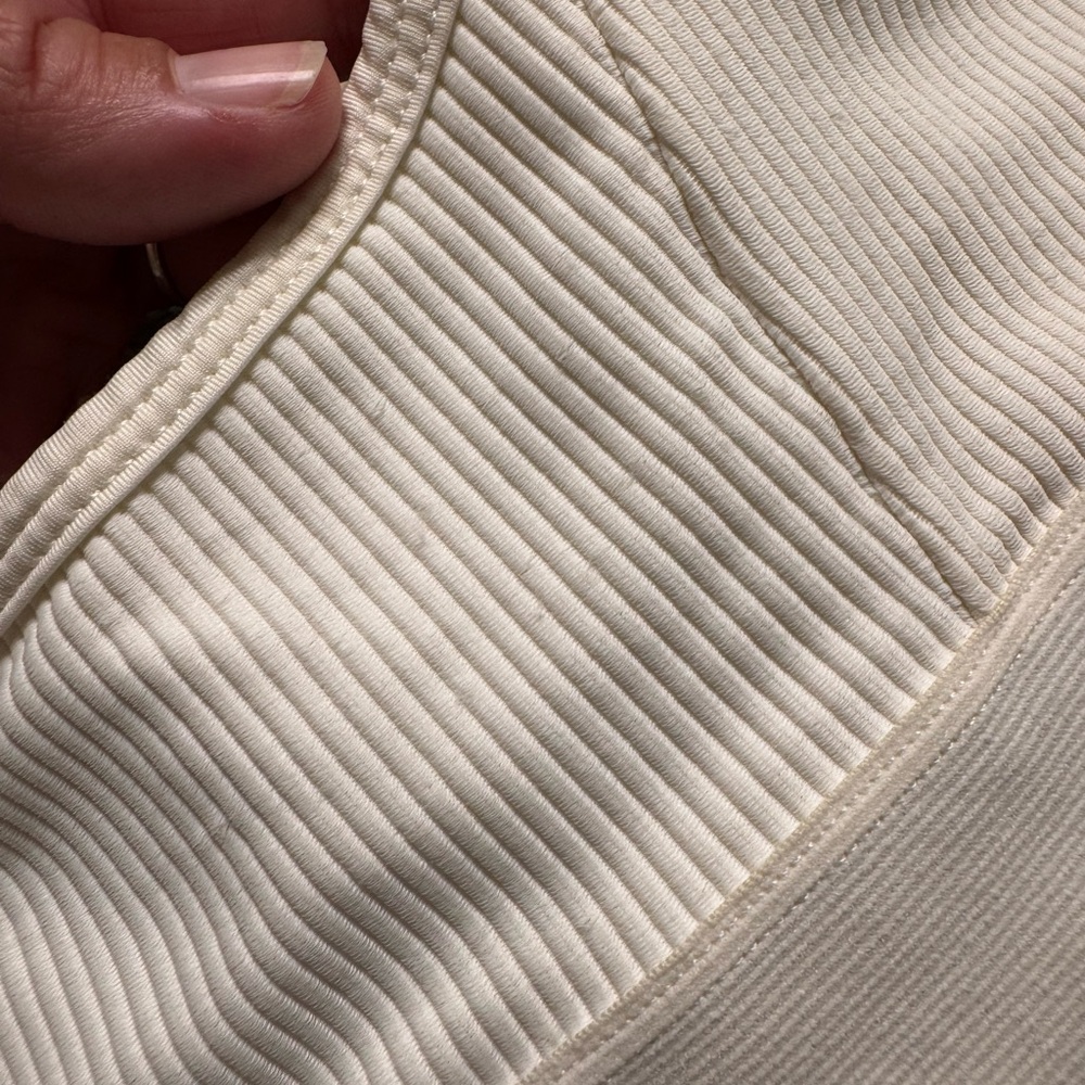 Frankie’s Bikinis Drew Top. White. Small. Ribbed - Picture 15 of 16